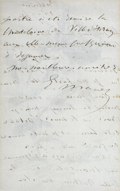 2. Seite eines Briefes des Malers Manet an seinen Freund und Modell, Mery Laurent, 1880 von Édouard Manet